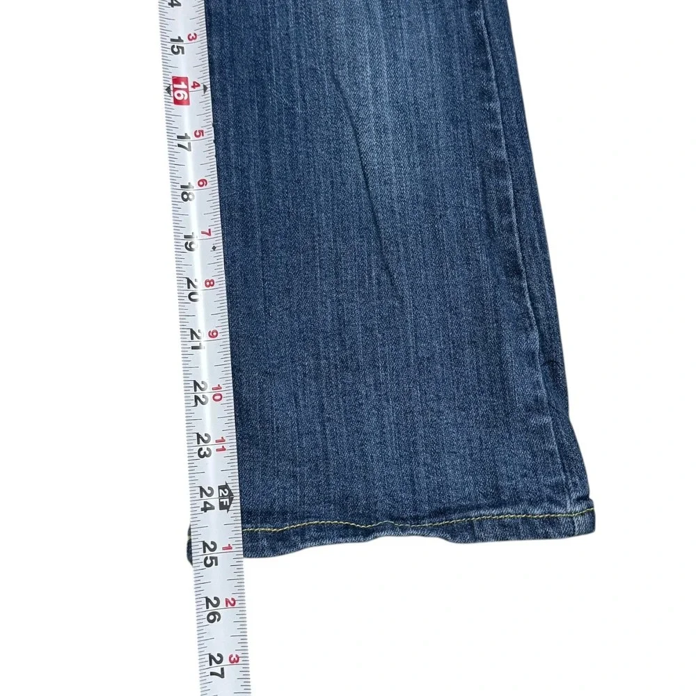 2000s Arizona Jeans‎ Co. Rhinestone Pocket Blue Jeans Girls 10 Slim (26x25 1/8)